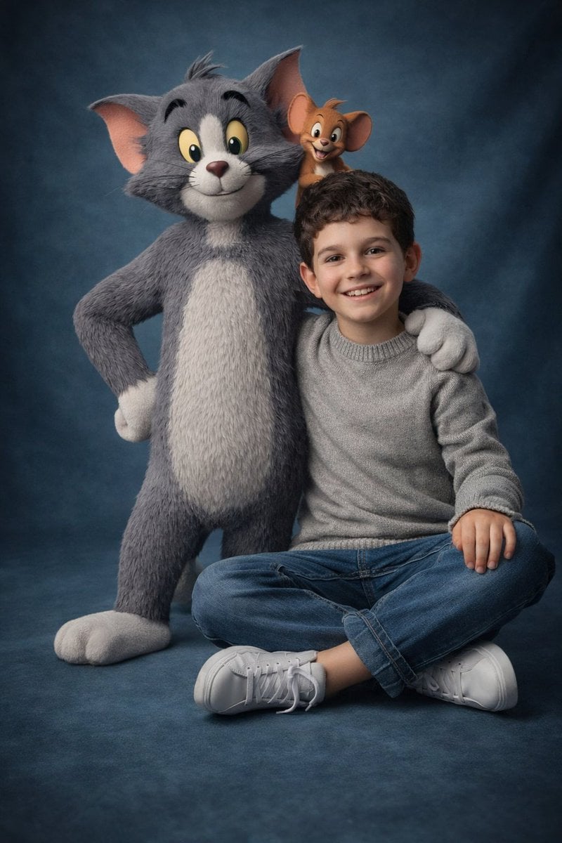 Ultra-Realistic 3D Cinematic Portrait with Tom and Jerry