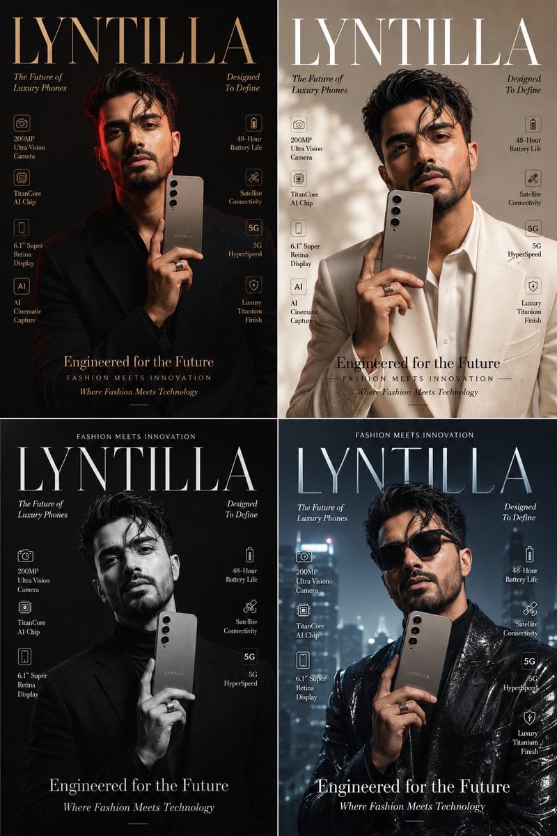 Luxury Fashion Tech Magazine Cover — AI image template example
