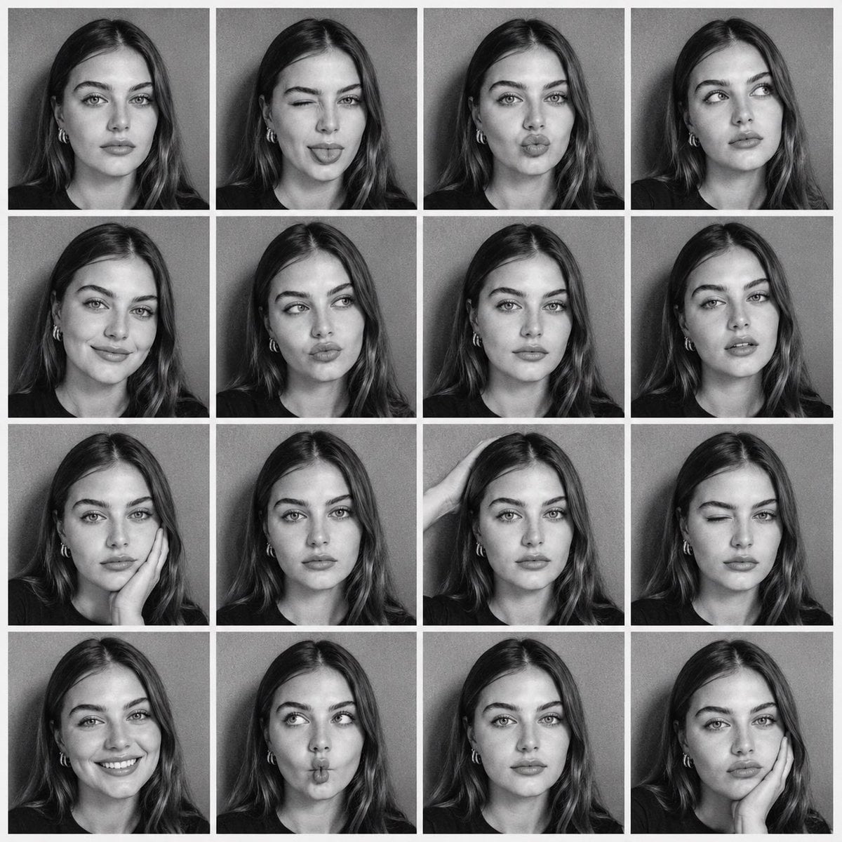 B&W Photobooth Contact Sheet
