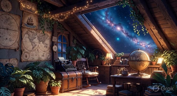 Studio Ghibli Inspired Cozy Attic