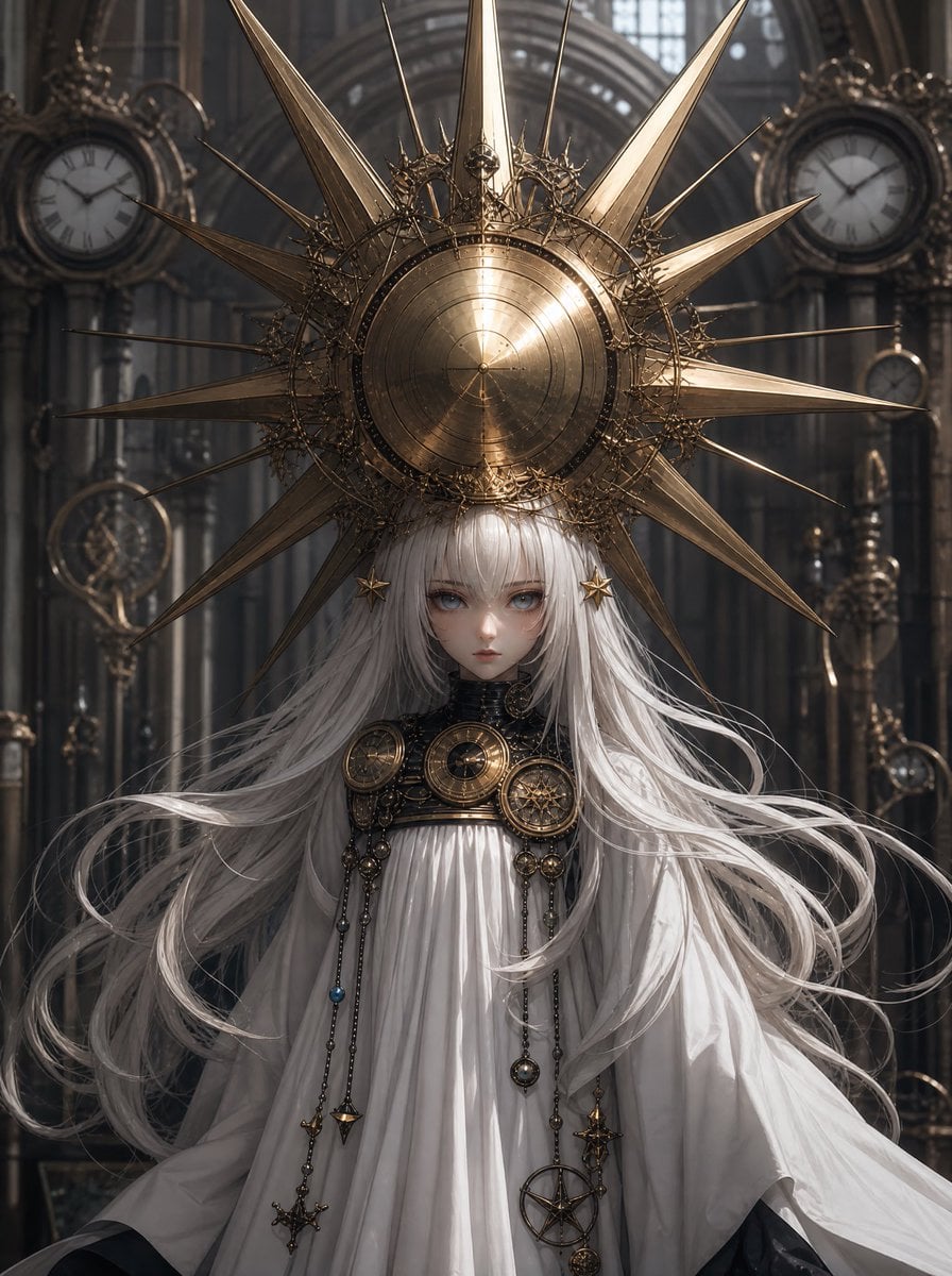 Steampunk Sun Crown Priestess