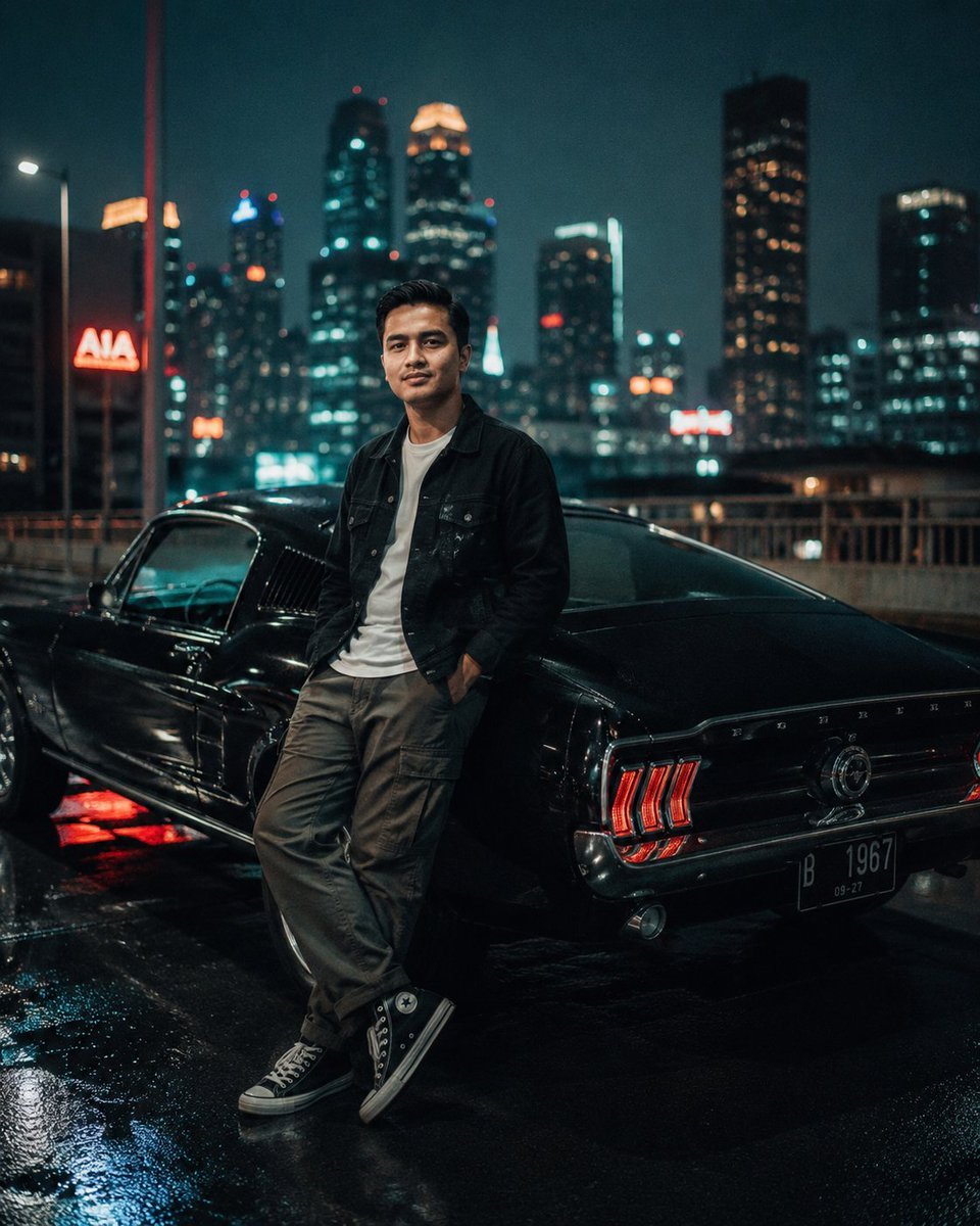AI-generated sample for “Night City Car Portrait”