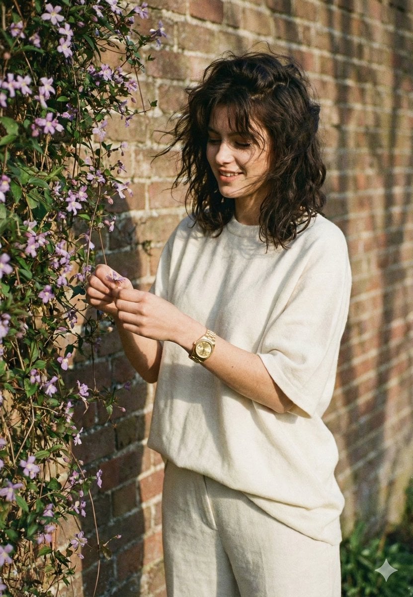 Intimate Film Aesthetic Garden Portrait