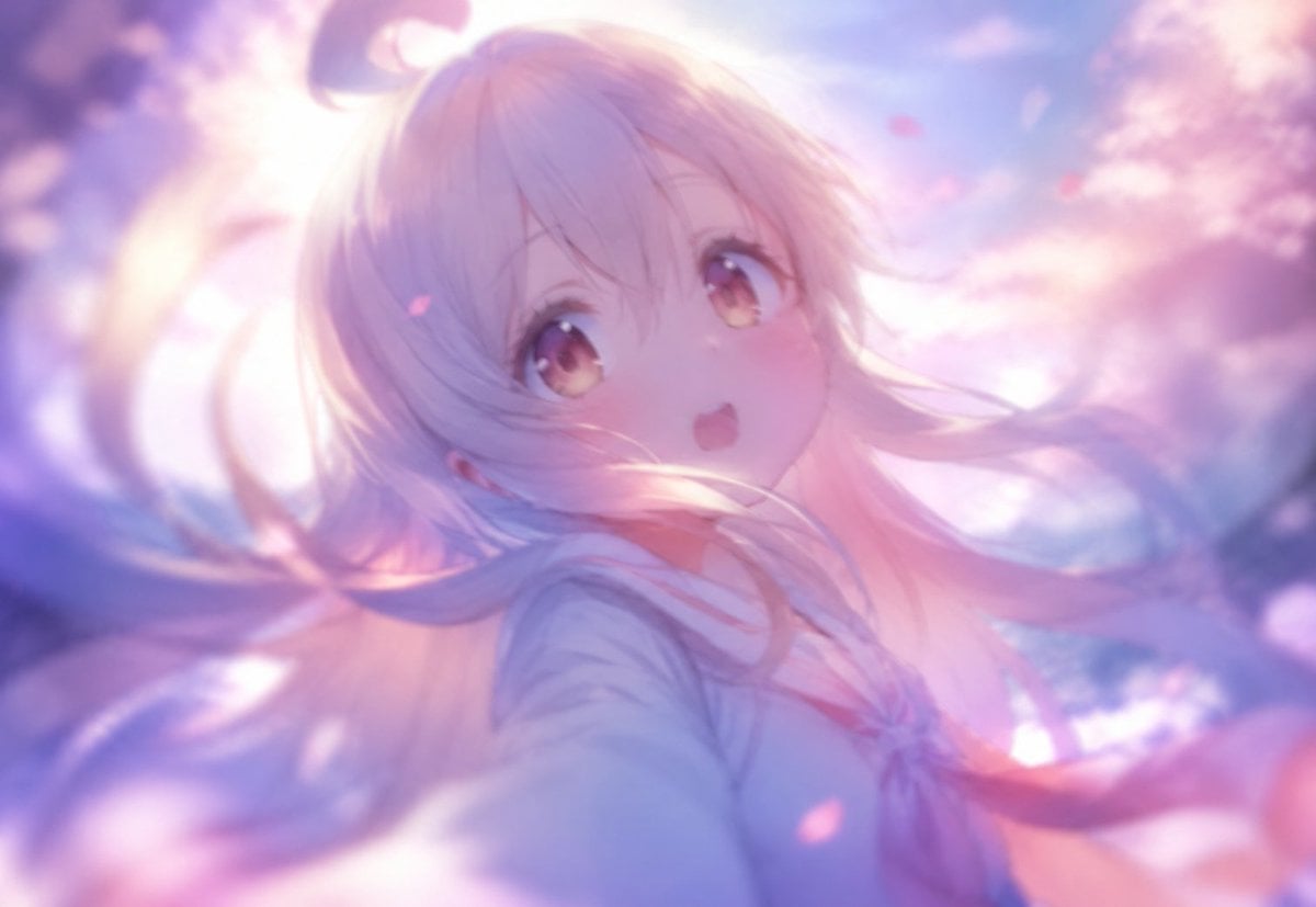 Dreamy Anime Selfie With Face Overlay