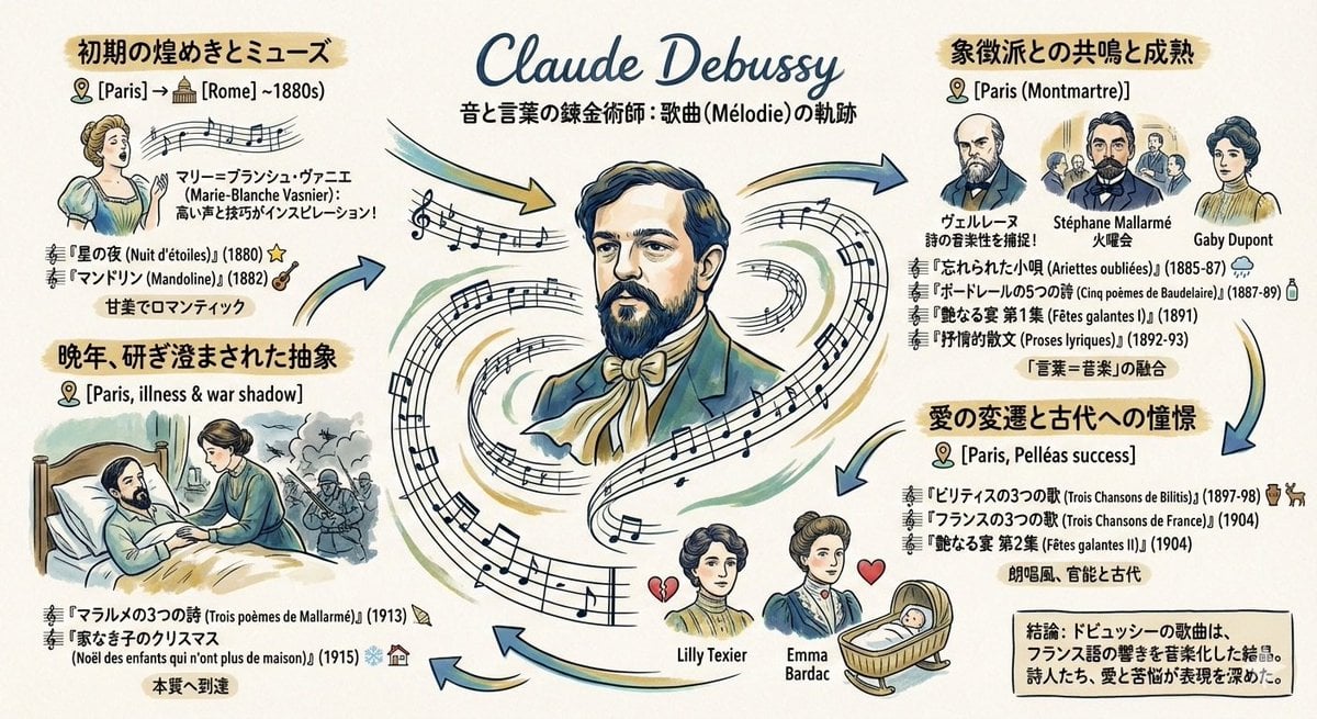 Generating a Graphic Record of Debussy's Songs