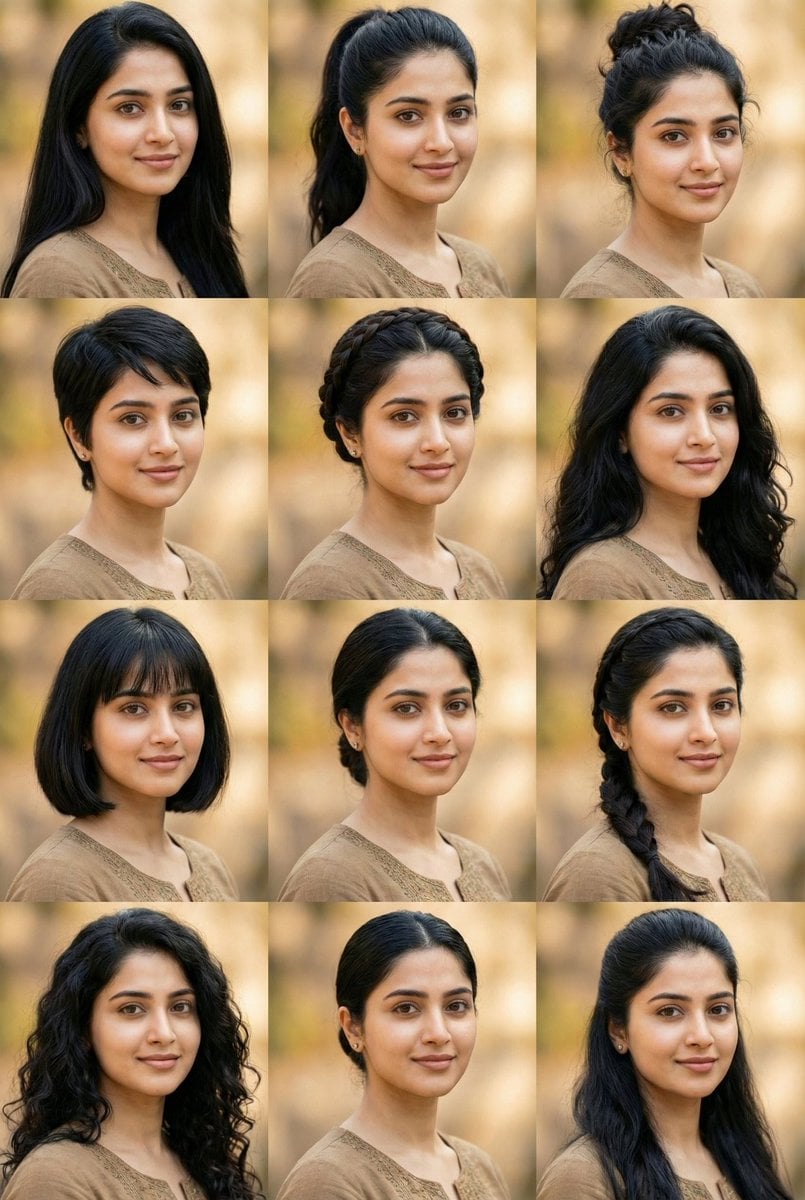 10 Hairstyles Photo Collage Prompt