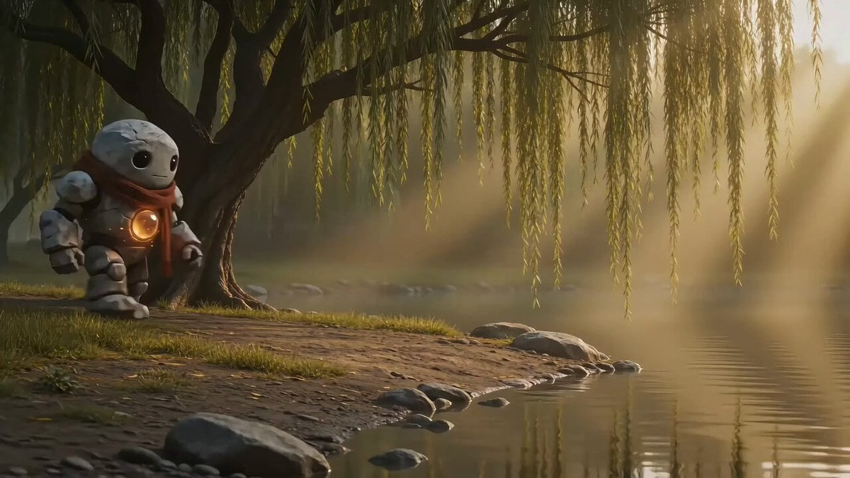 Dark Fantasy Golem and Fairy Cinematic Sequence