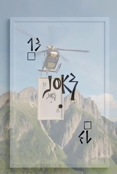 Video Generation Prompt: Helicopter Transporting a Large Image