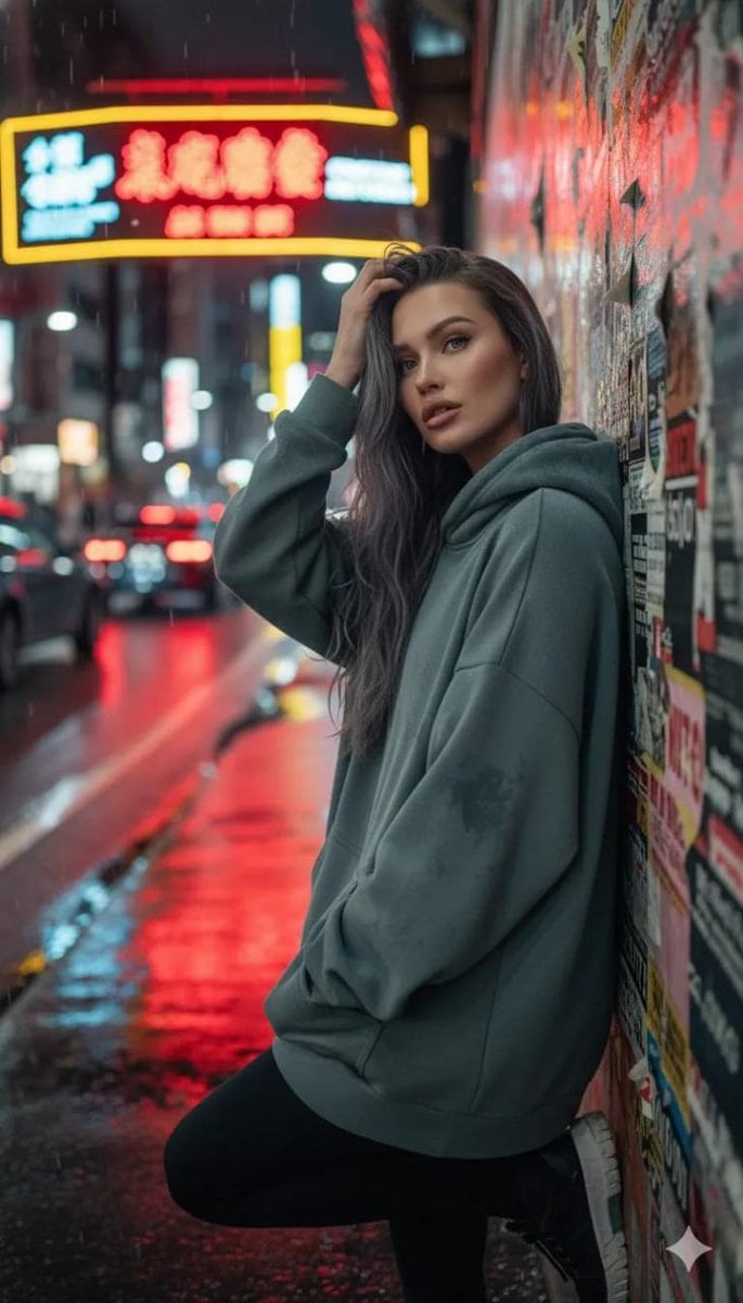Cinematic Night Urban Portrait Prompt