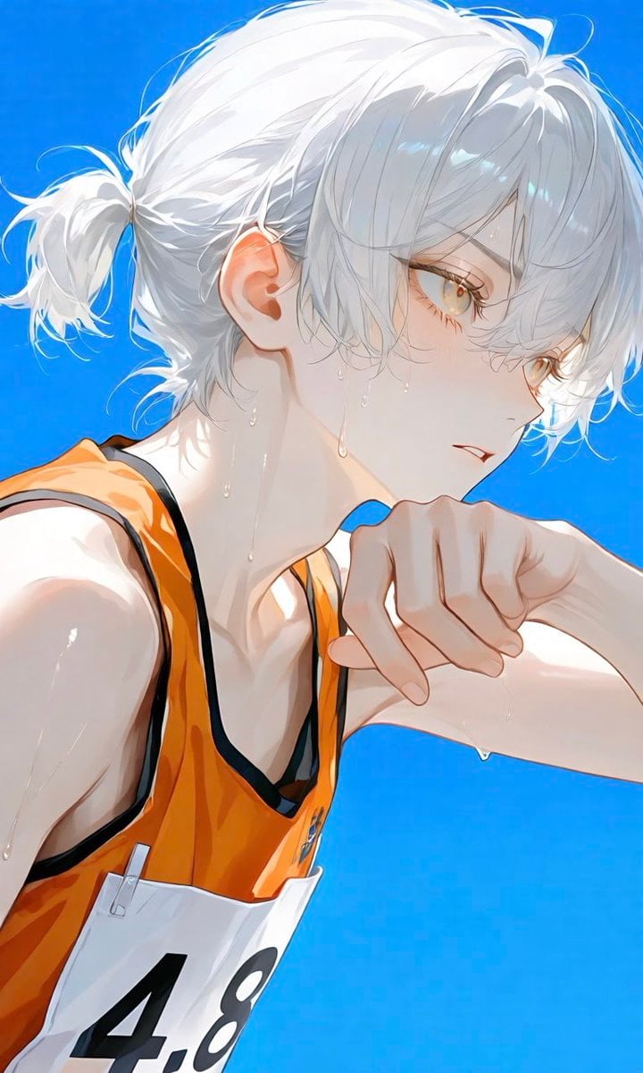 Sweaty Anime Runner Portrait