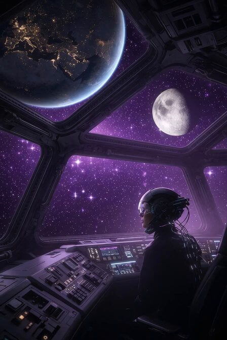 Cinematic Space Panorama Pan