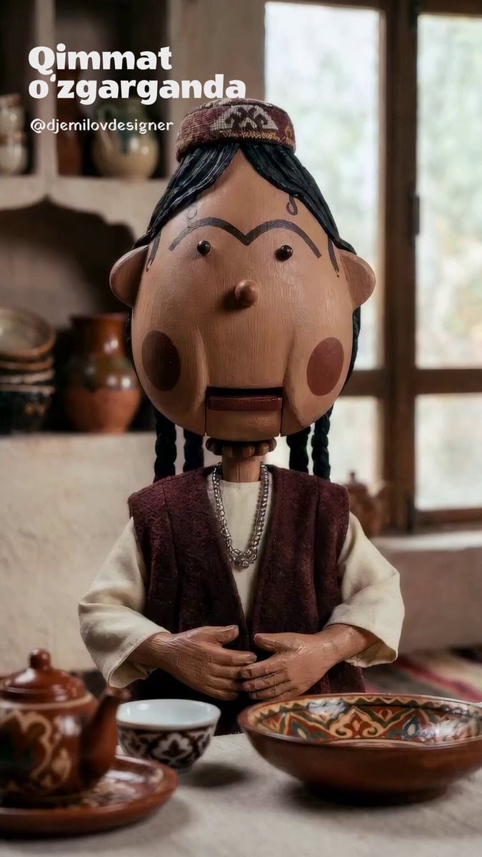 Uzbek Puppet Stop-Motion Narrative Prompt