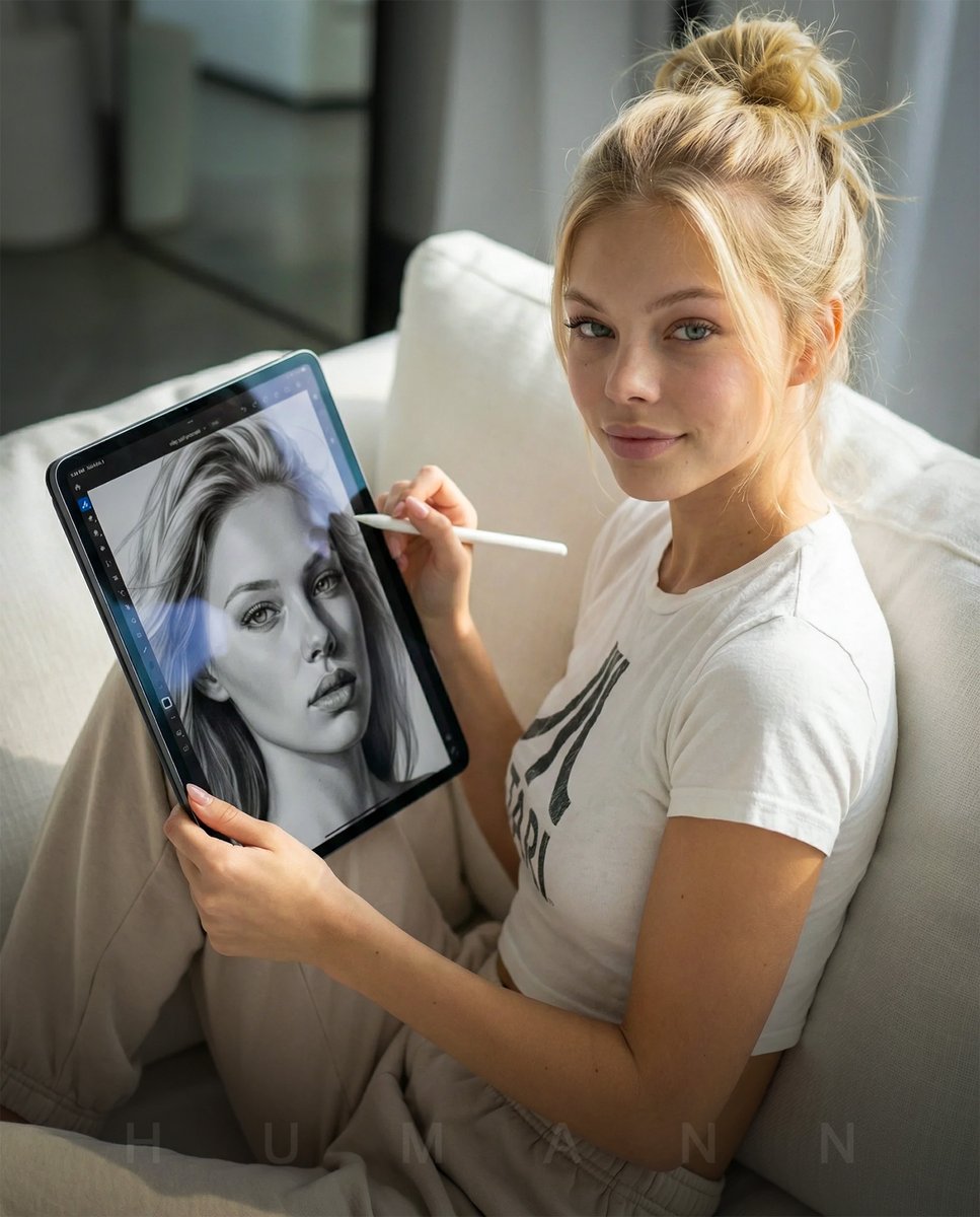 Photorealistic Self-Portrait Drawing with Reference Images