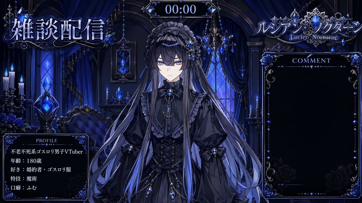 VTuber Streaming Overlay Layout