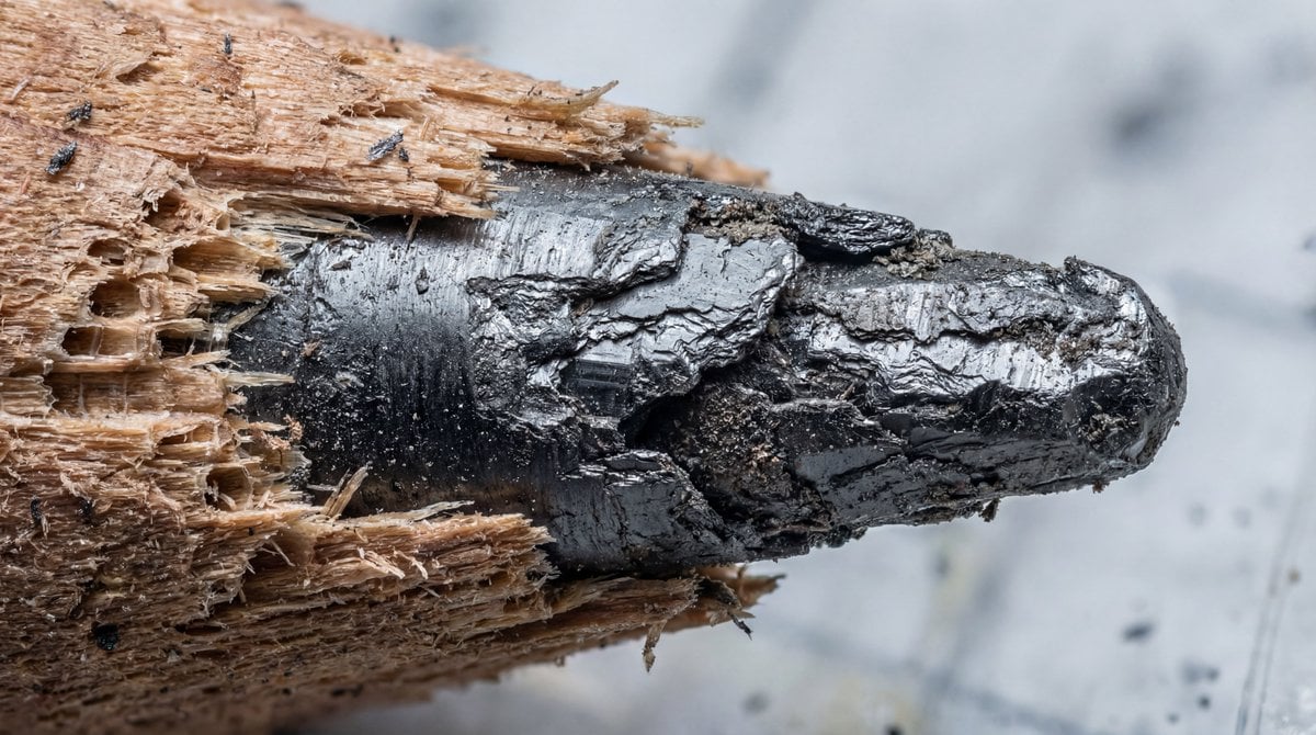 Microscopic View of a Pencil Tip
