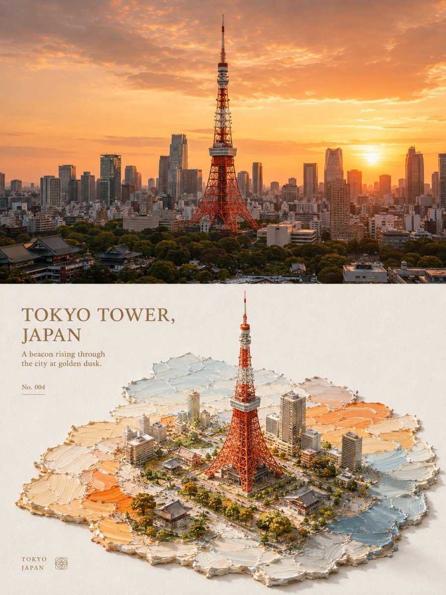 3D Isometric Thick Paint Poster — AI image template example