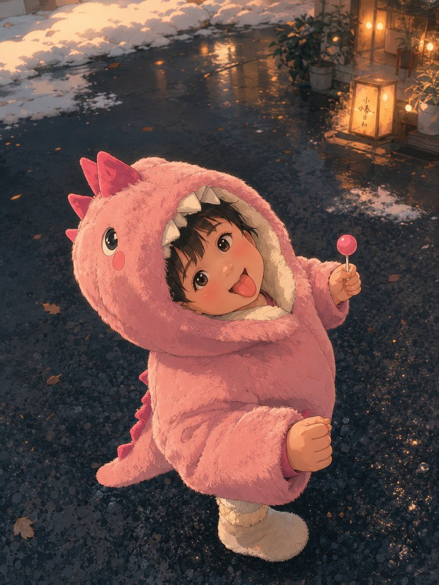 Cinematic Anime Winter Photo Transformation — AI image template example
