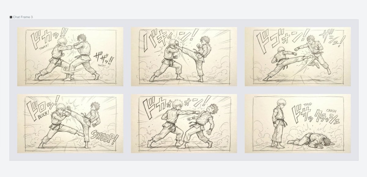 Varied Combat Scene Rough Sketch Prompt