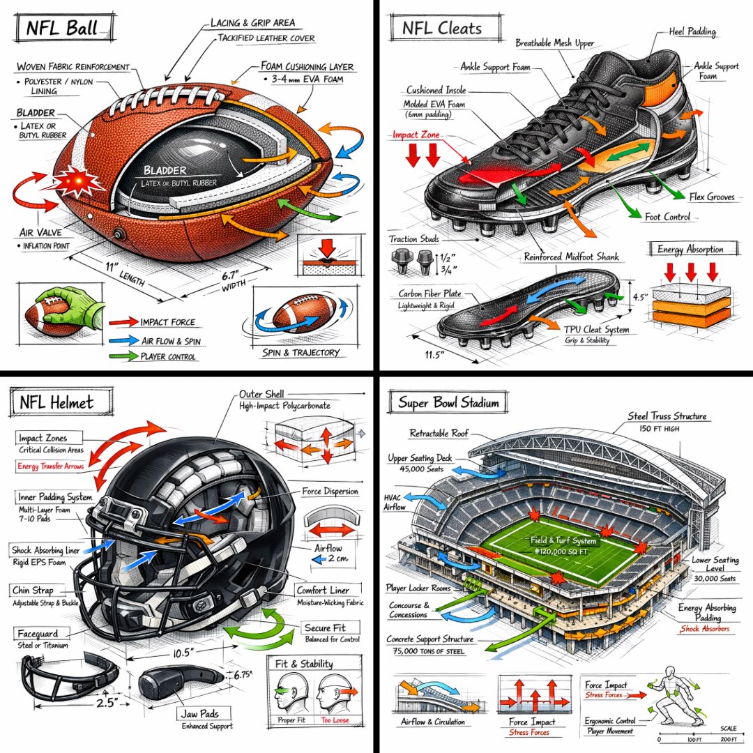 Technical infographic of with a 45-degree isometric 3D perspective