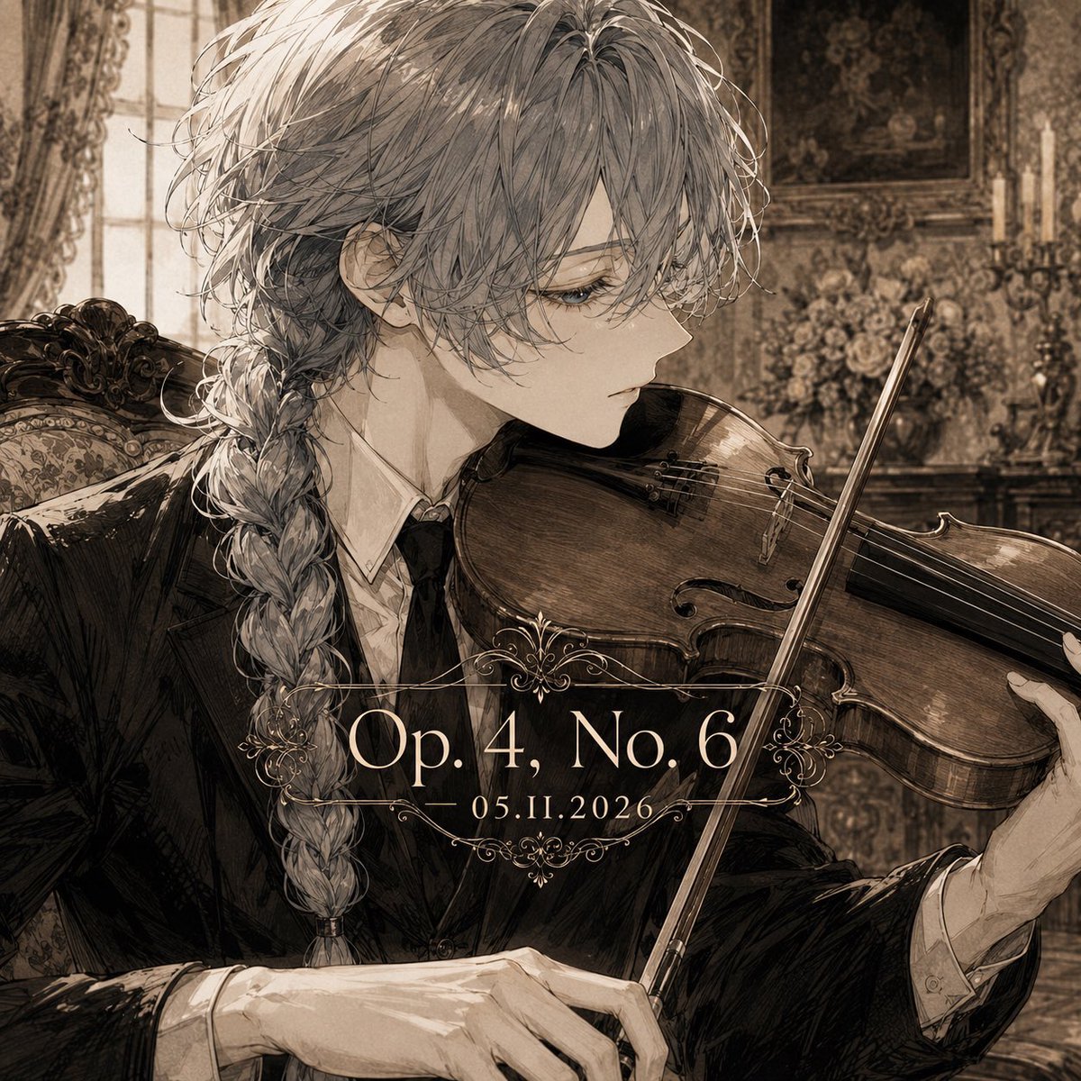 Sepia Classical Violin Album Cover