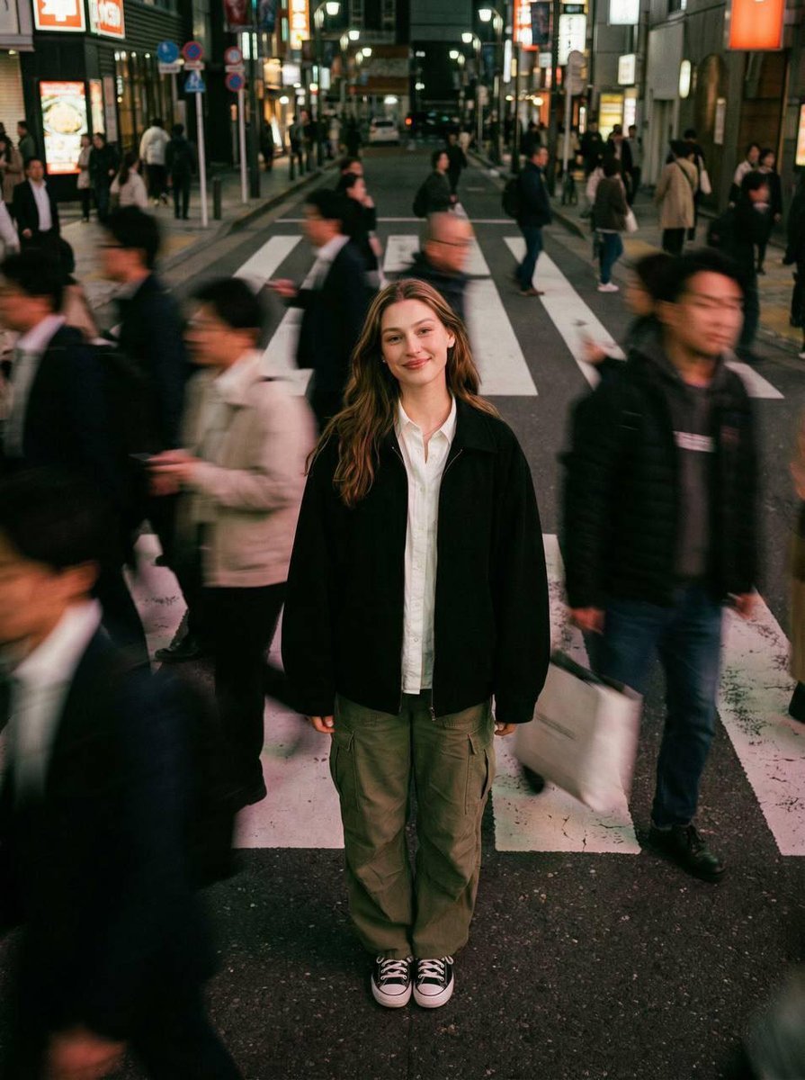 Cinematic street photography capturing a moment in motion with a crowd