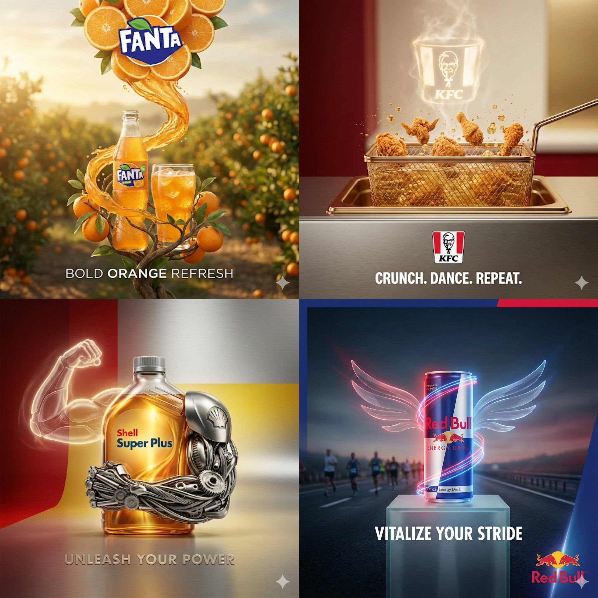 Realistic yet surreal creative advertisement for in the space — AI image template example