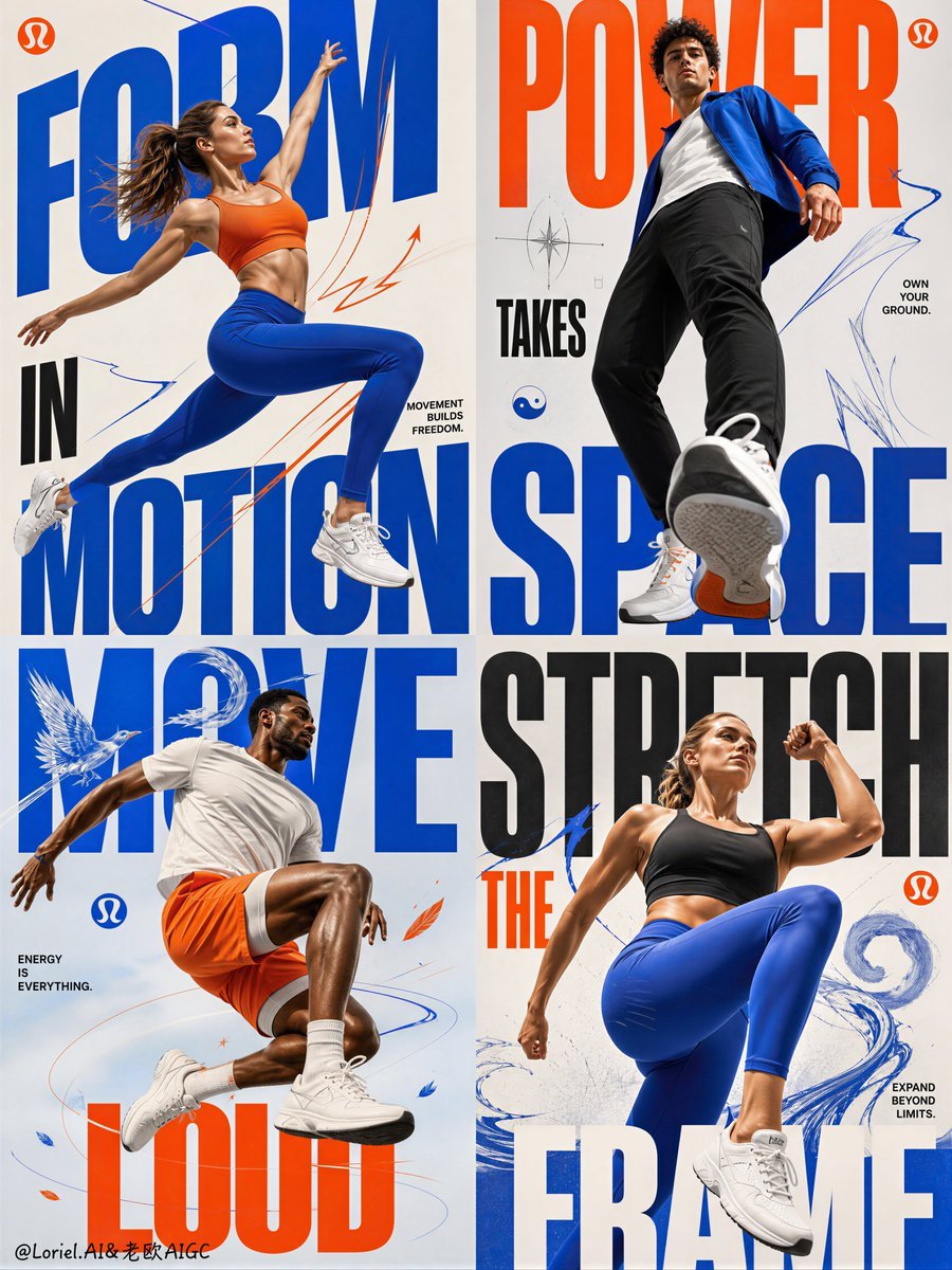 Fitness Apparel Grid Campaign Poster