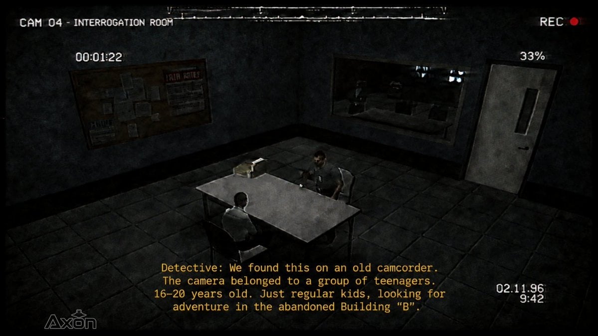 CCTV Interrogation Room Horror Still — AI image template example