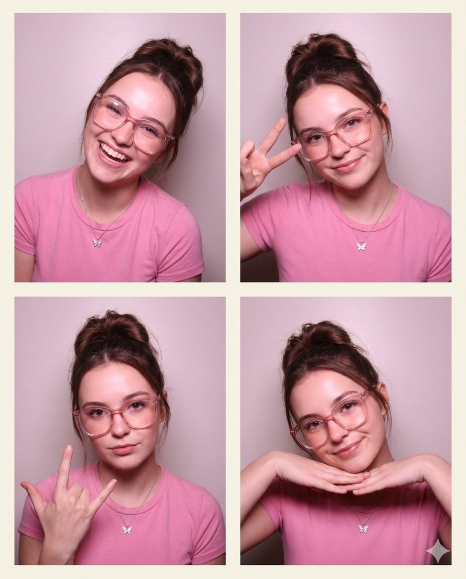 Panel Collage Portrait with Identity Lock Prompt