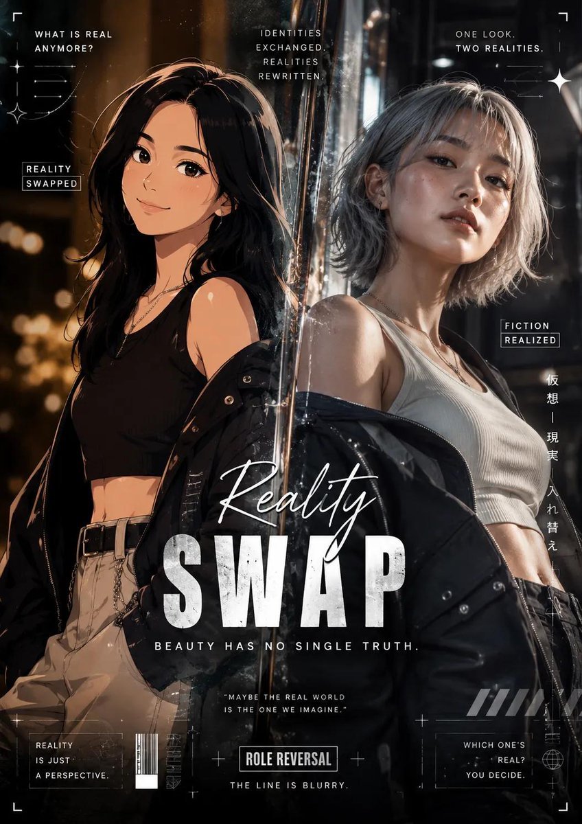Reality vs Fiction Role Reversal Poster