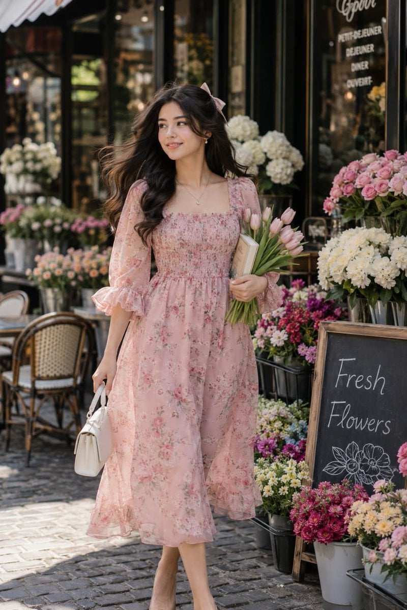 Romantic Cafe Lifestyle Photo — AI image template example