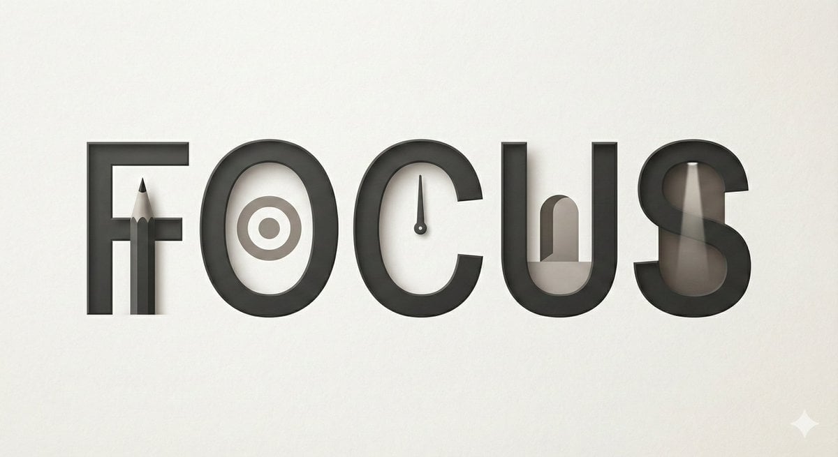 Minimalist Typographic Illustration Conveying Meaning