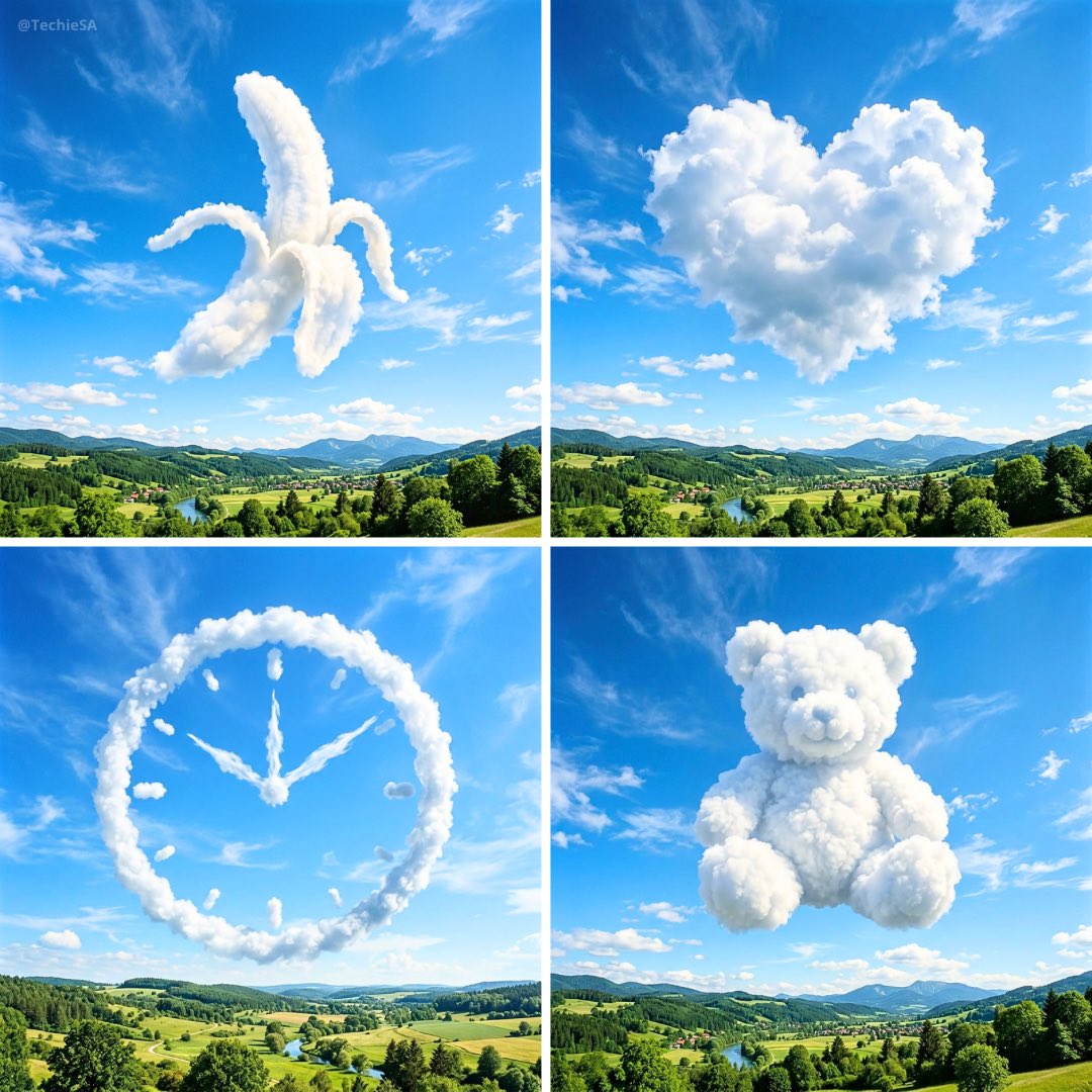 Ultra-realistic sky scene where soft, natural cloud formations — AI image template example