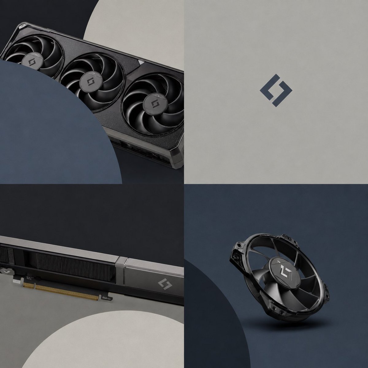 Premium GPU Branding Collage — AI image template example
