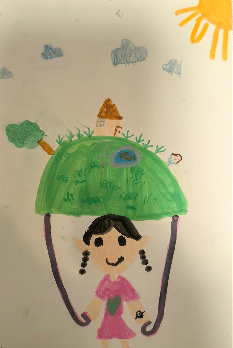 Child Drawing to Anime Storybook World reference image 1