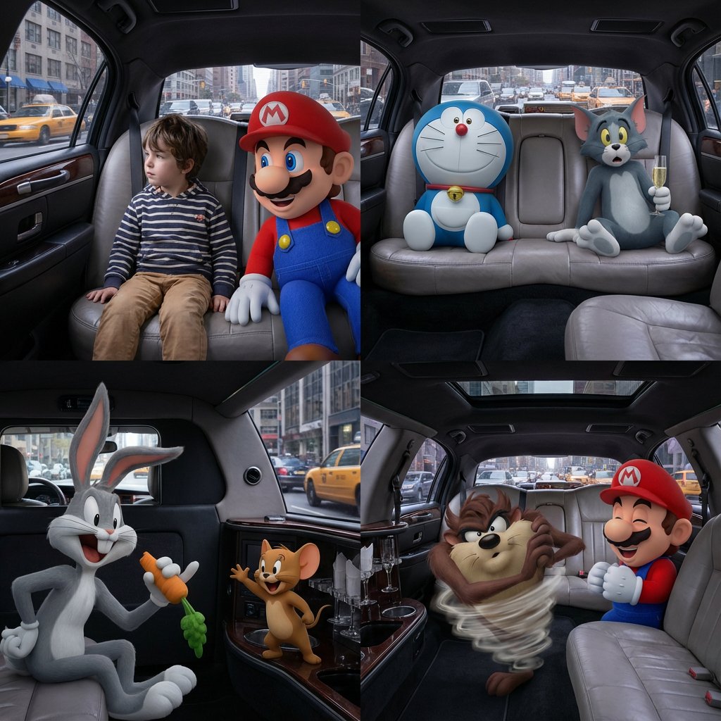 Four-Panel Composition Prompt with Location Context