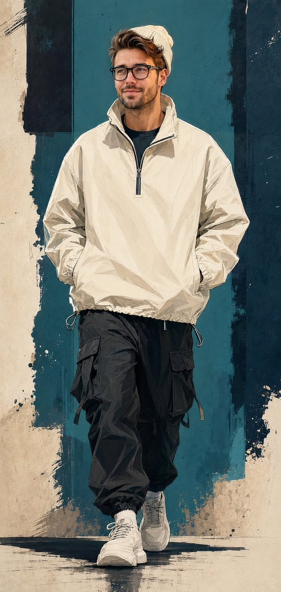 Semi-Realistic Streetwear Campaign Poster — AI image template example