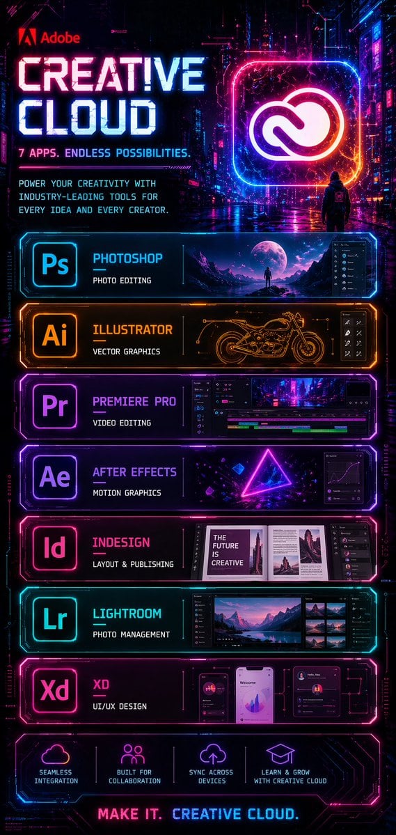 Cyberpunk Creative Cloud Poster