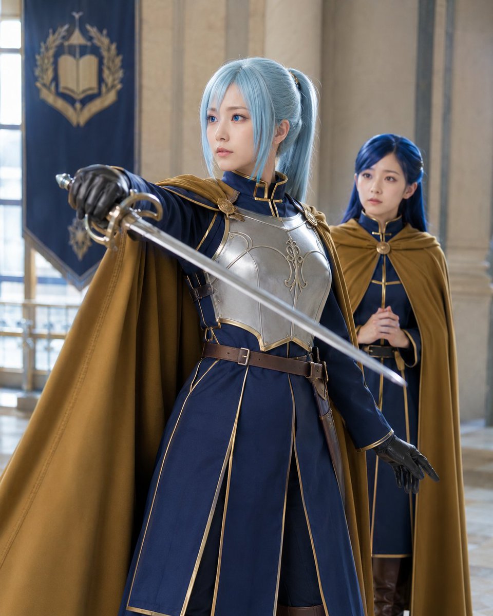Fantasy Academy Knight Cosplay — AI image template example