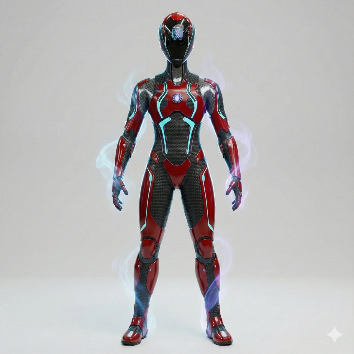 3D Cinematic Character Render with Adaptive Magic Aura