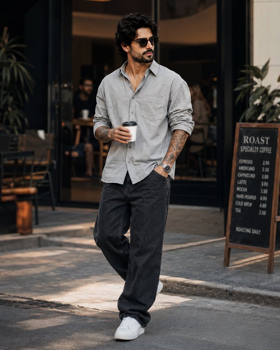 Stylish Man in Modern City — AI image template example