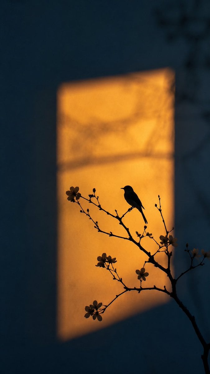 Artistic Silhouette Amber Light Photography