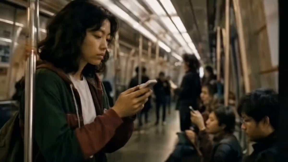 Cinematic Subway Commute Scene