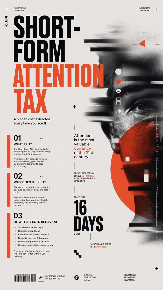 Short-Form Attention Tax Poster