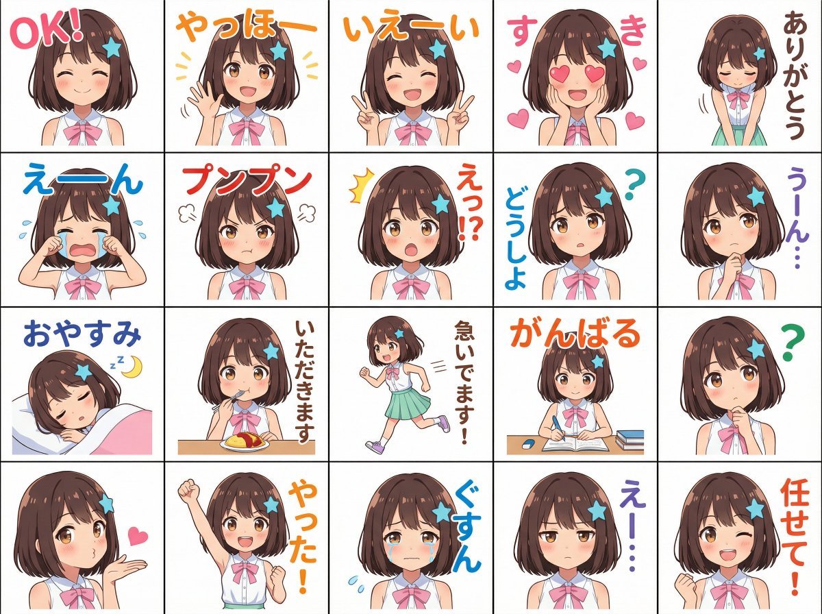 Messenger sticker set from attached person