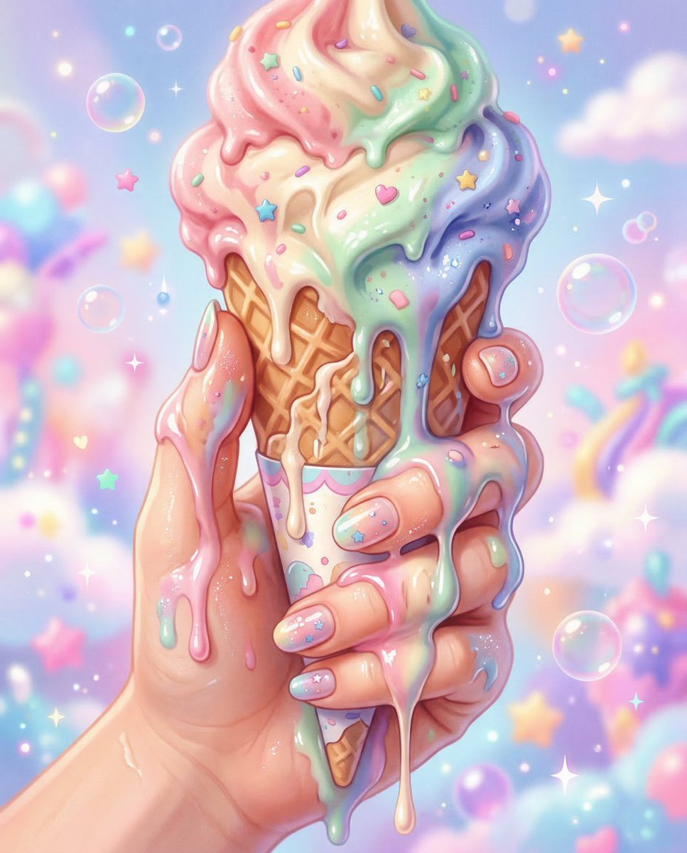 Kawaii Pop Surreal Ice Cream Hand