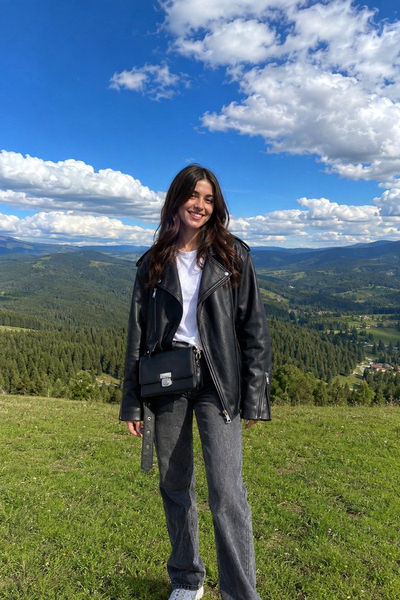 Scenic Hillside Fashion Portrait