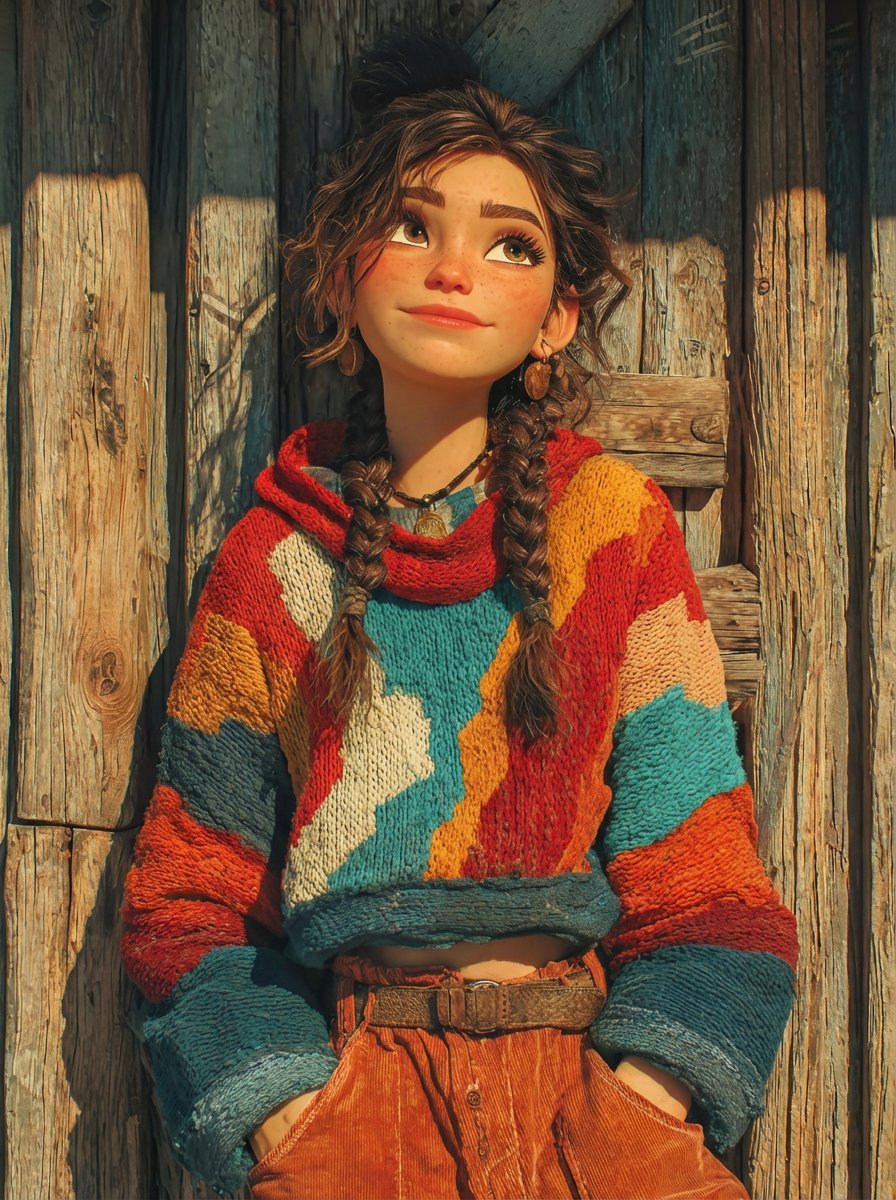 Pixar-Style 3D Girl Illustration Prompts