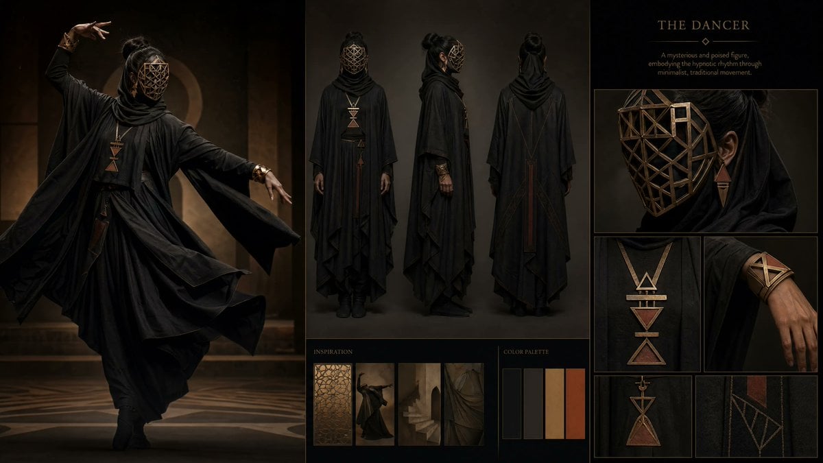 Dark Ritual Dancer Concept Board