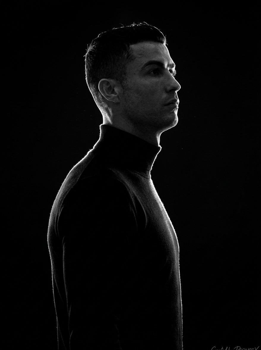 Monochromatic Rim Light Silhouette Portrait — AI image template example